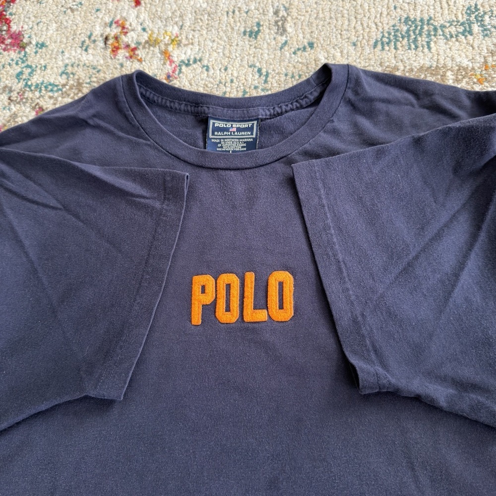 Vintage 90s Polo Sport Ralph Lauren Center Logo T-Shirt Mens Large